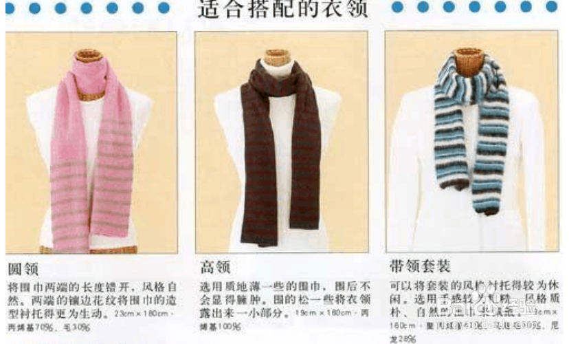 圆围脖的各种围法图解