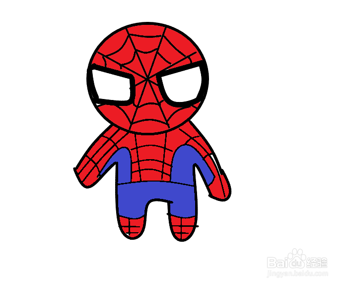 蜘蛛侠手绘怎么画？