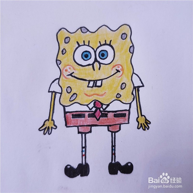 怎么画海绵宝宝的简笔画？