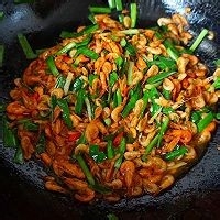 营养美食制作韭菜炒河虾