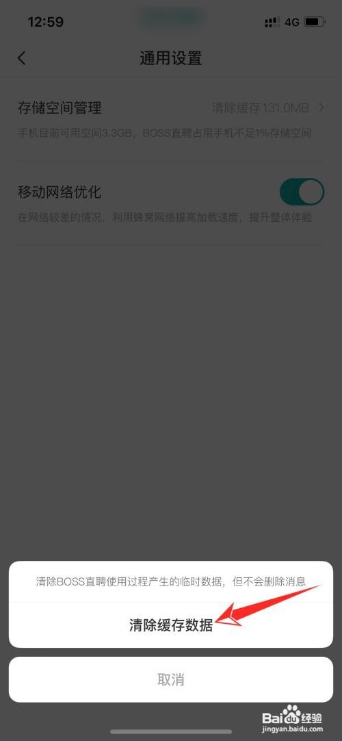 iPhone手机boss直聘数据如何清理