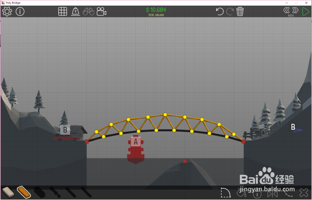 Poly Bridge桥梁构造者1-6关通关攻略