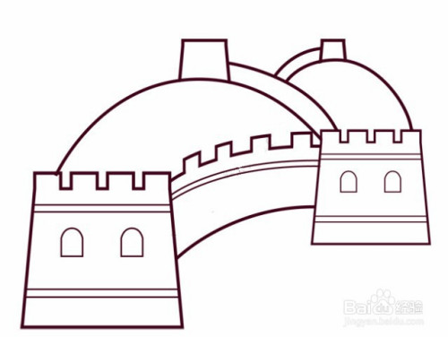 司马台长城简笔画