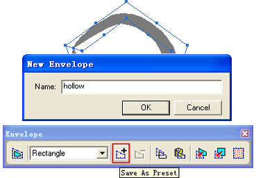 Freehand创建精美的空心封套图案