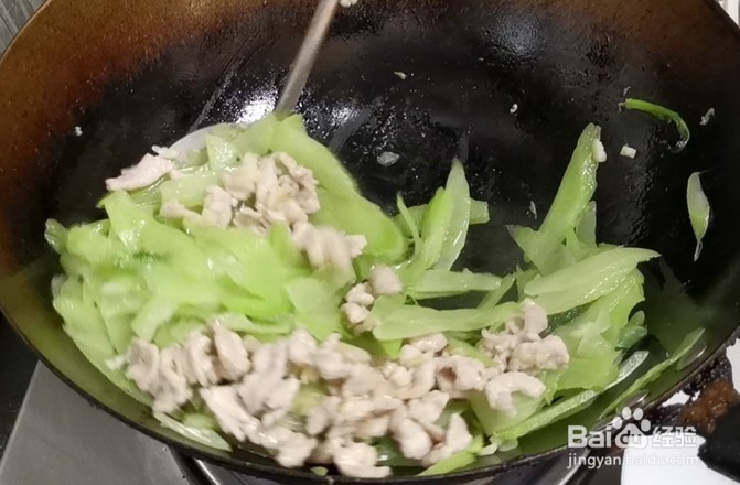 莴苣小炒肉的下饭做法