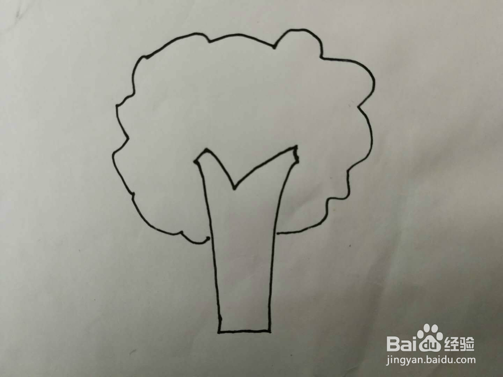 简笔画小果树