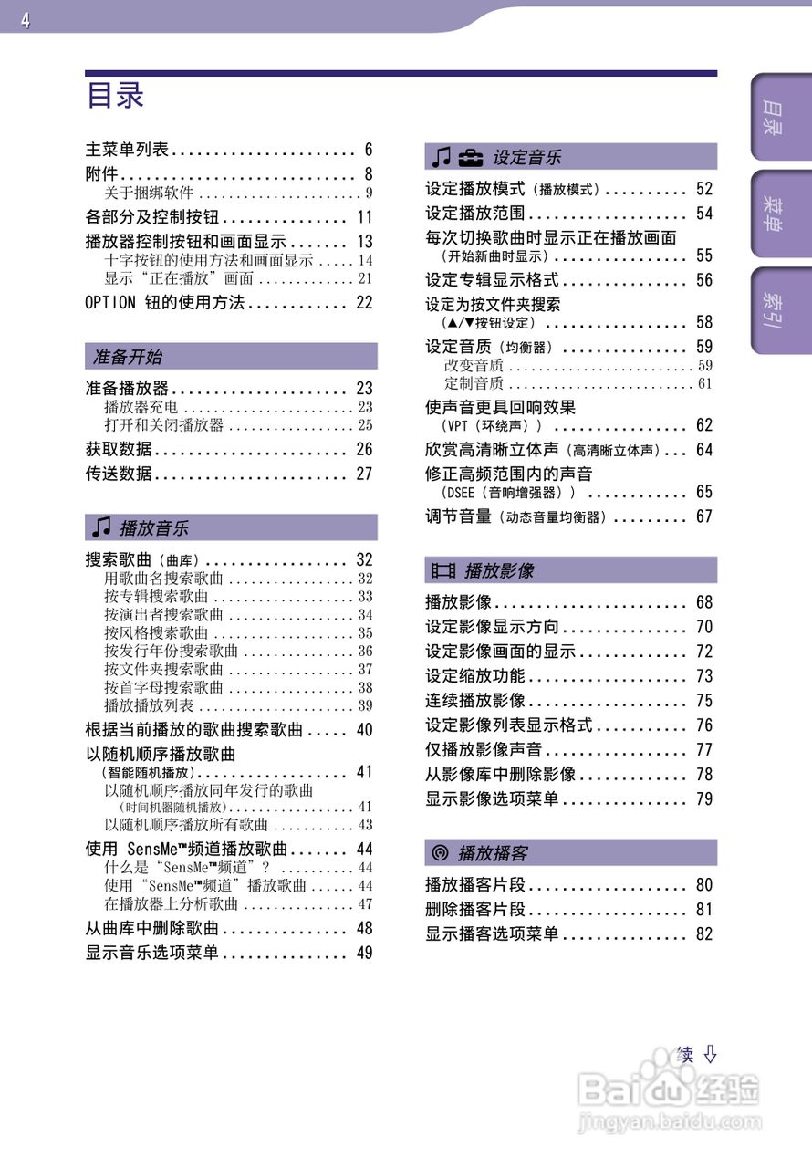 索尼NWZ-S638F MP3播放器使用说明书:[1]