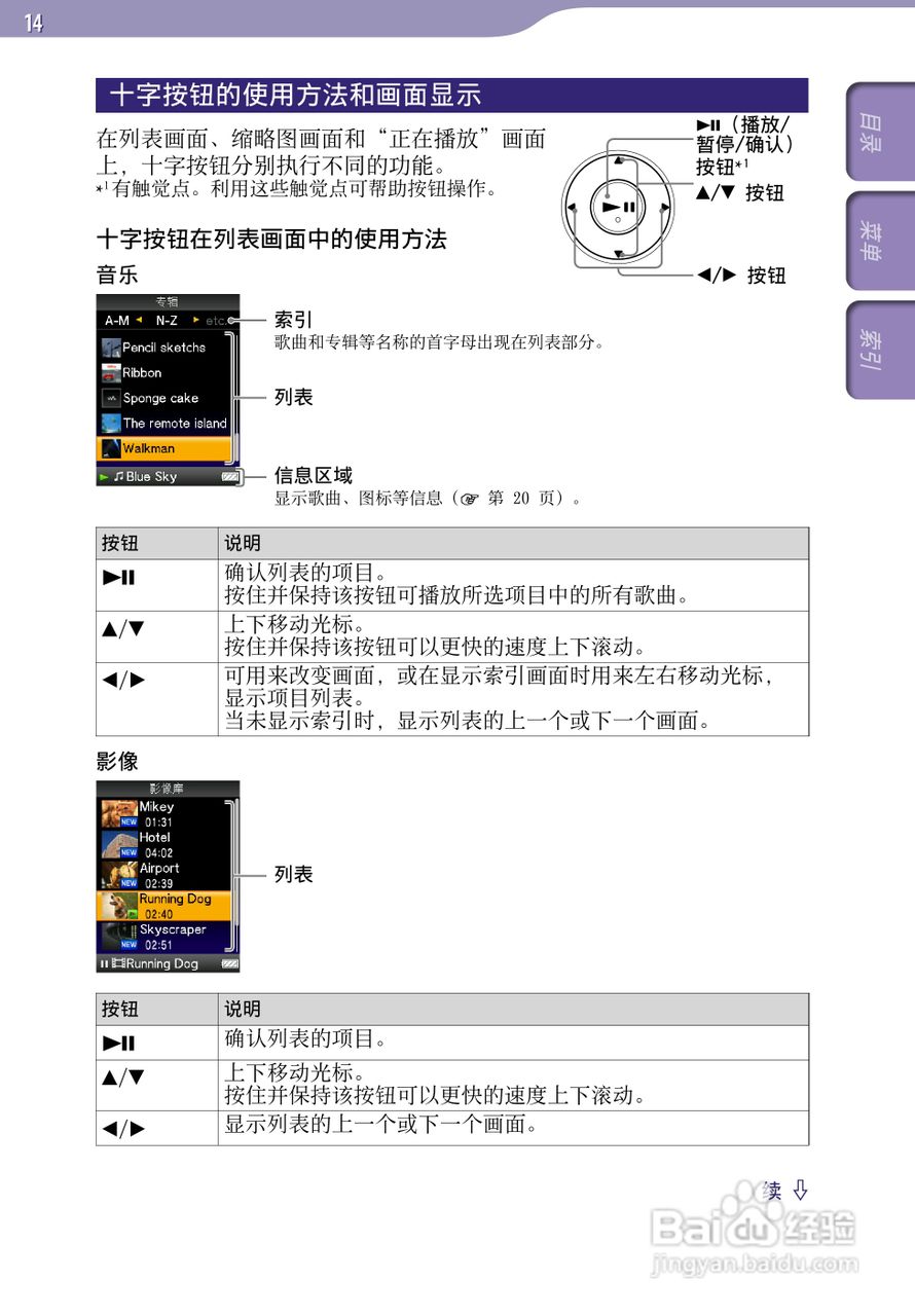 索尼NWZ-S639F MP3播放器使用说明书:[2]-百度经验