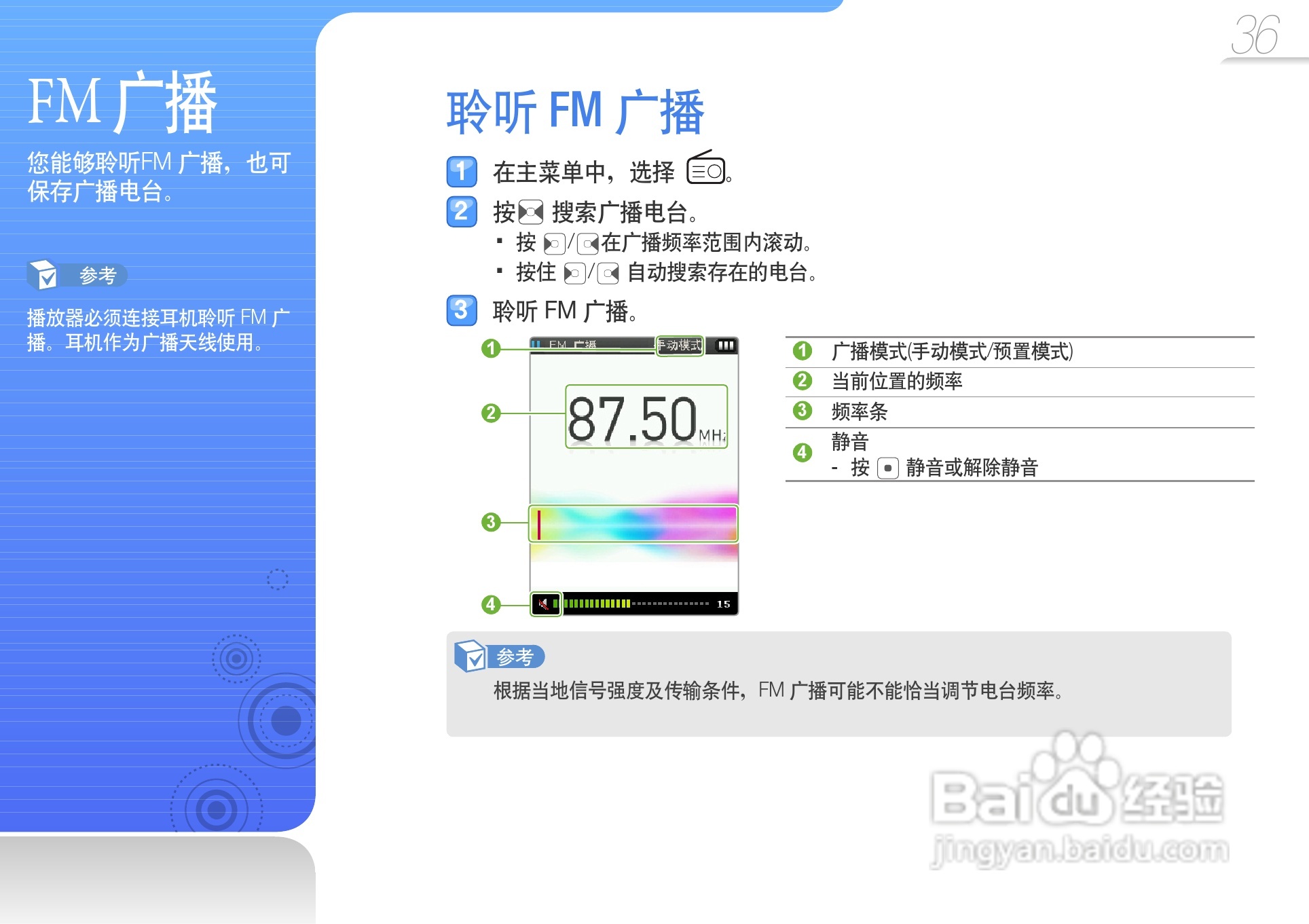 三星YP-Q3CW MP4播放器使用说明书:[4]