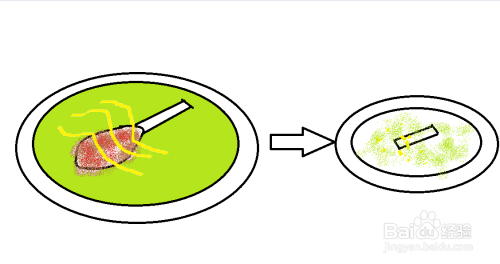 画上剩下的食物残渣,丰富画面