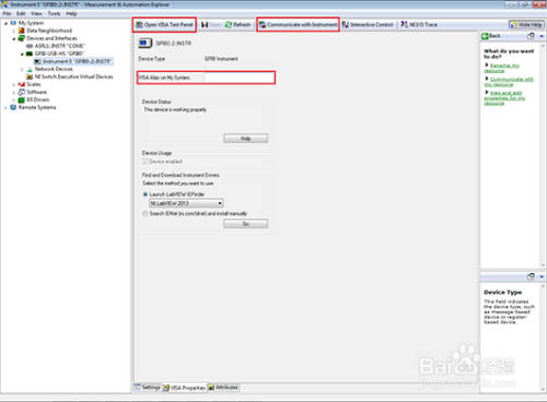 LabVIEW用NI-488.2 GPIB-USB-HS+建立通讯步骤。