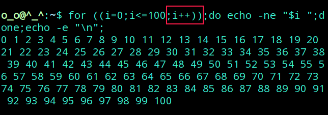 Linux在shell中如何自动生成1到100的连续数？