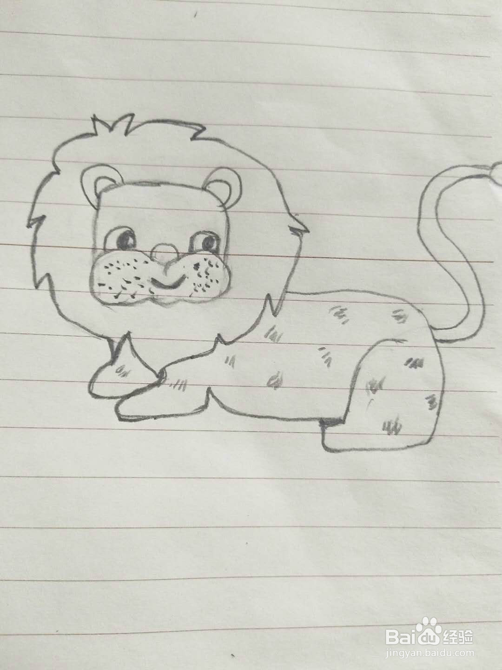 简笔画狮子怎么画呢