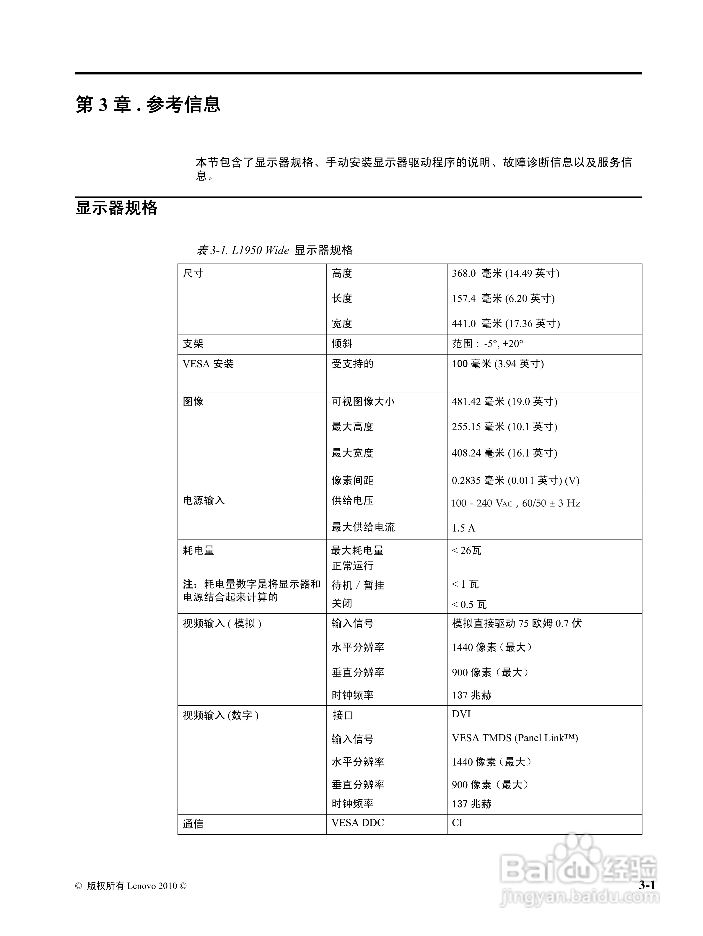 联想L1950液晶显示器使用说明书:[2]