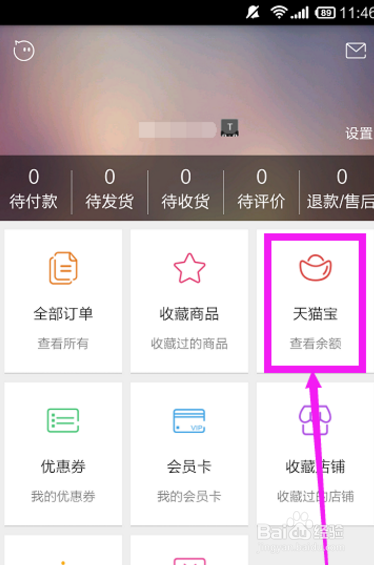 使用手机支付宝怎么查看天猫宝