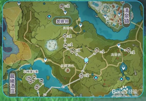 原神蒲公英籽位置一览