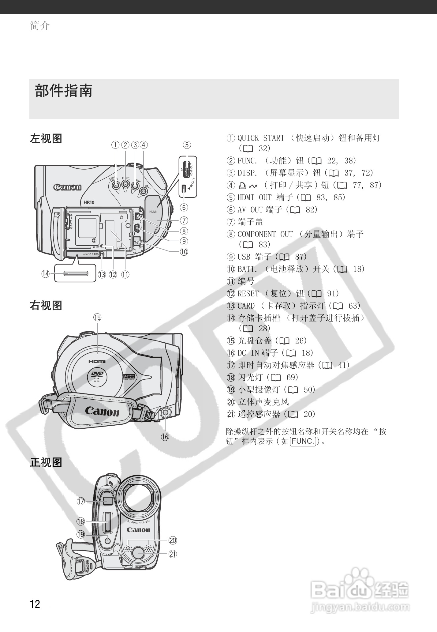 佳能HR10数码摄像机使用说明书:[2]
