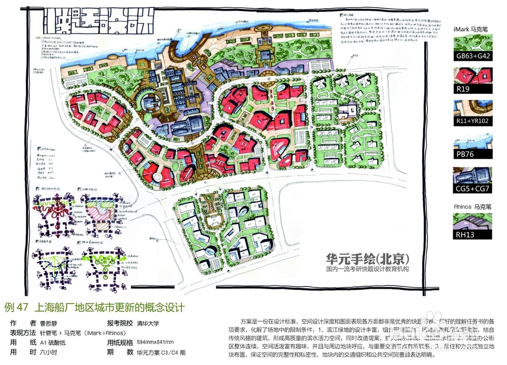 东南大学规划考研快题时间分配-华元手绘15年版