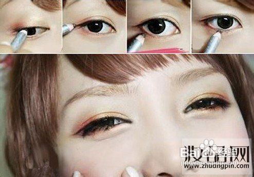 桃花恋爱眼妆画法