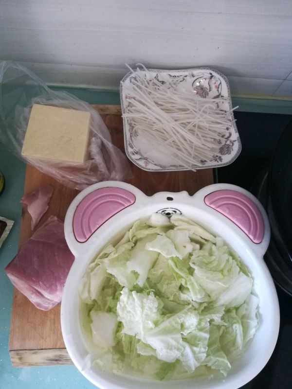 白菜豆腐炖粉条