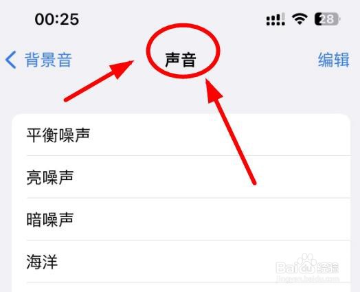 iPhone14如何设置背景音为亮噪声
