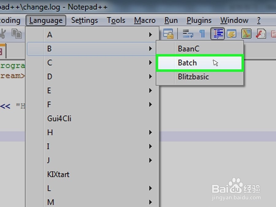 notepad++如何创建简单的批处理程序