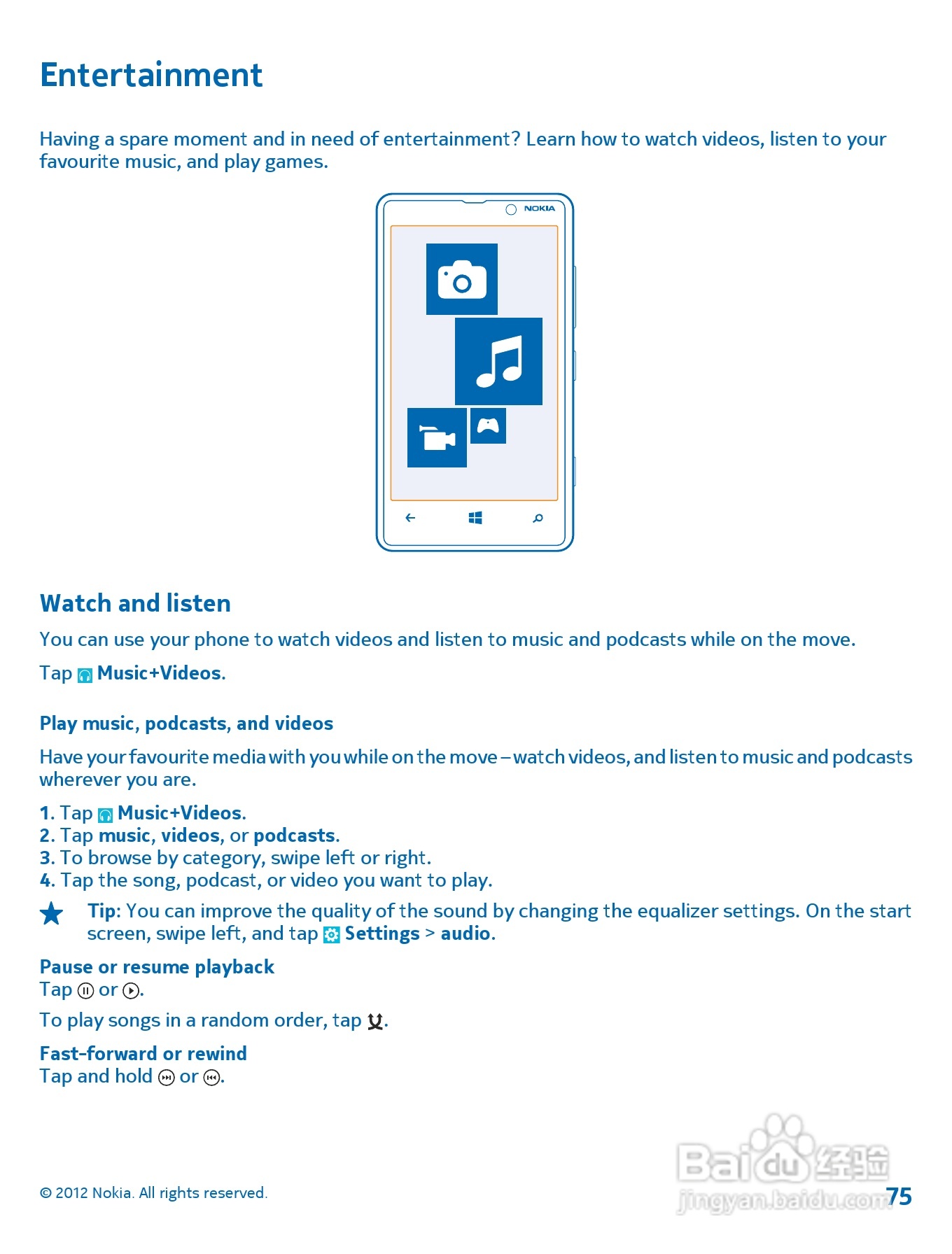 诺基亚Nokia Lumia 820手机使用说明书:[8]