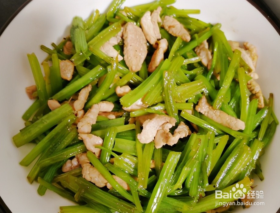 芹菜炒肉丝的做法