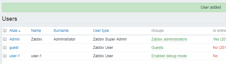 如何在zabbix中增加用户？
