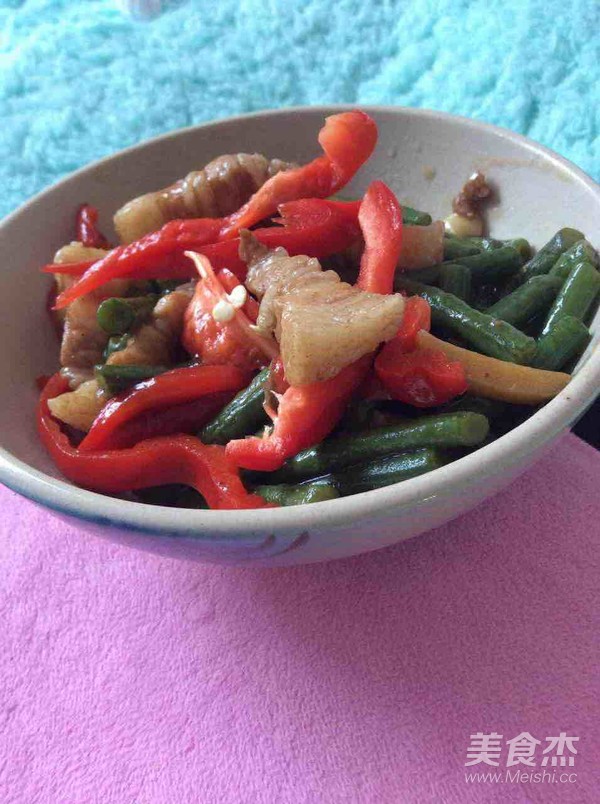 豇豆炒肉的做法