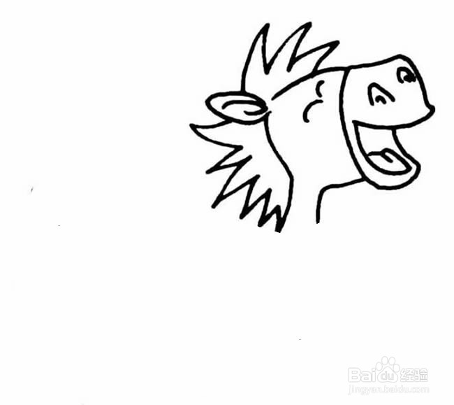 卡通驴子的简笔画