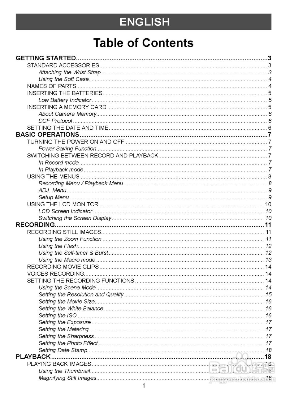 JENOPTIK JD 8.0z3 Exclusiv数码相机说明书:[1]