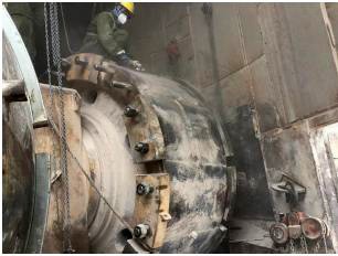 史密斯立磨磨辊辊体磨损现场修复步骤