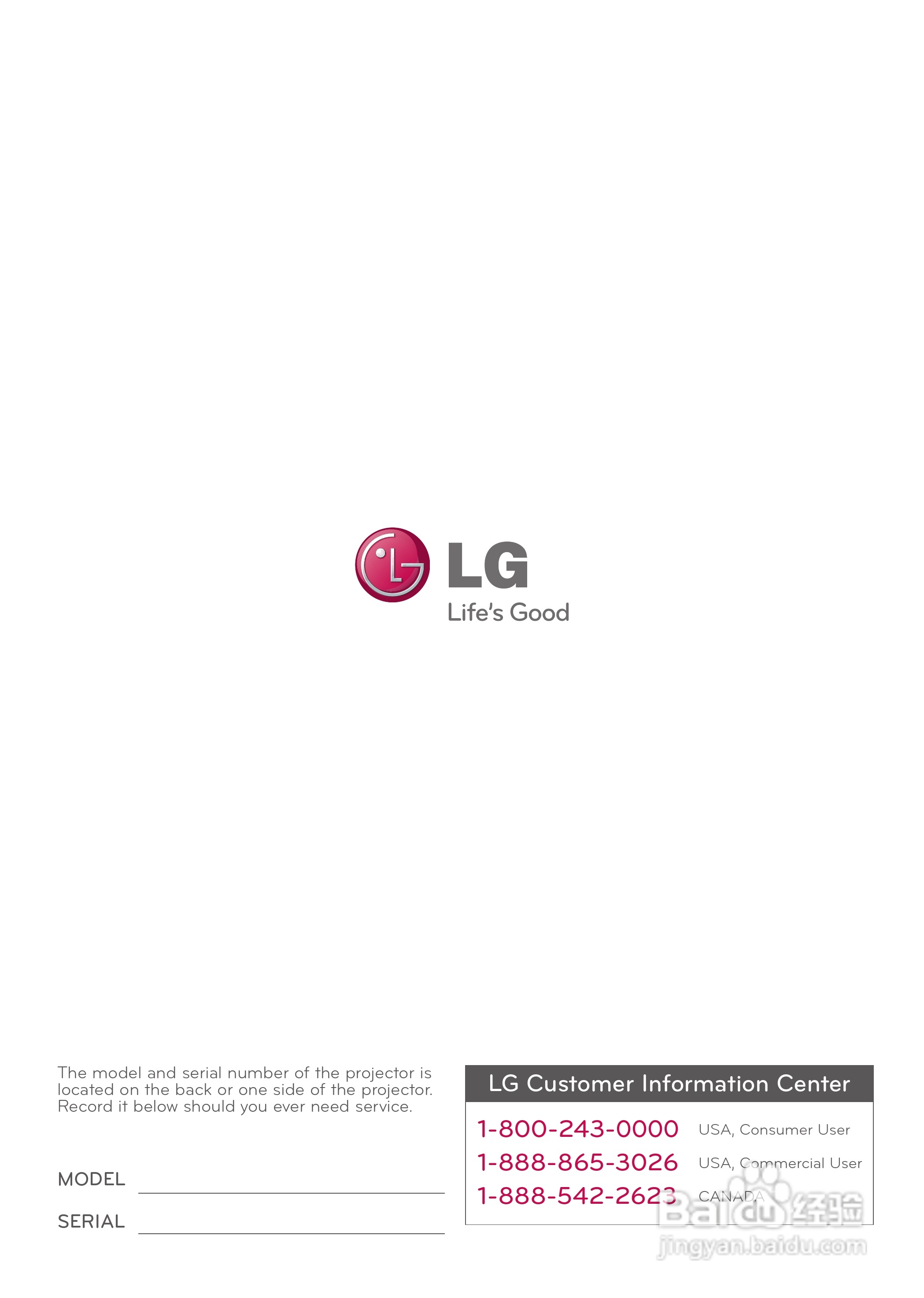 LG HX350T投影机使用说明书:[6]