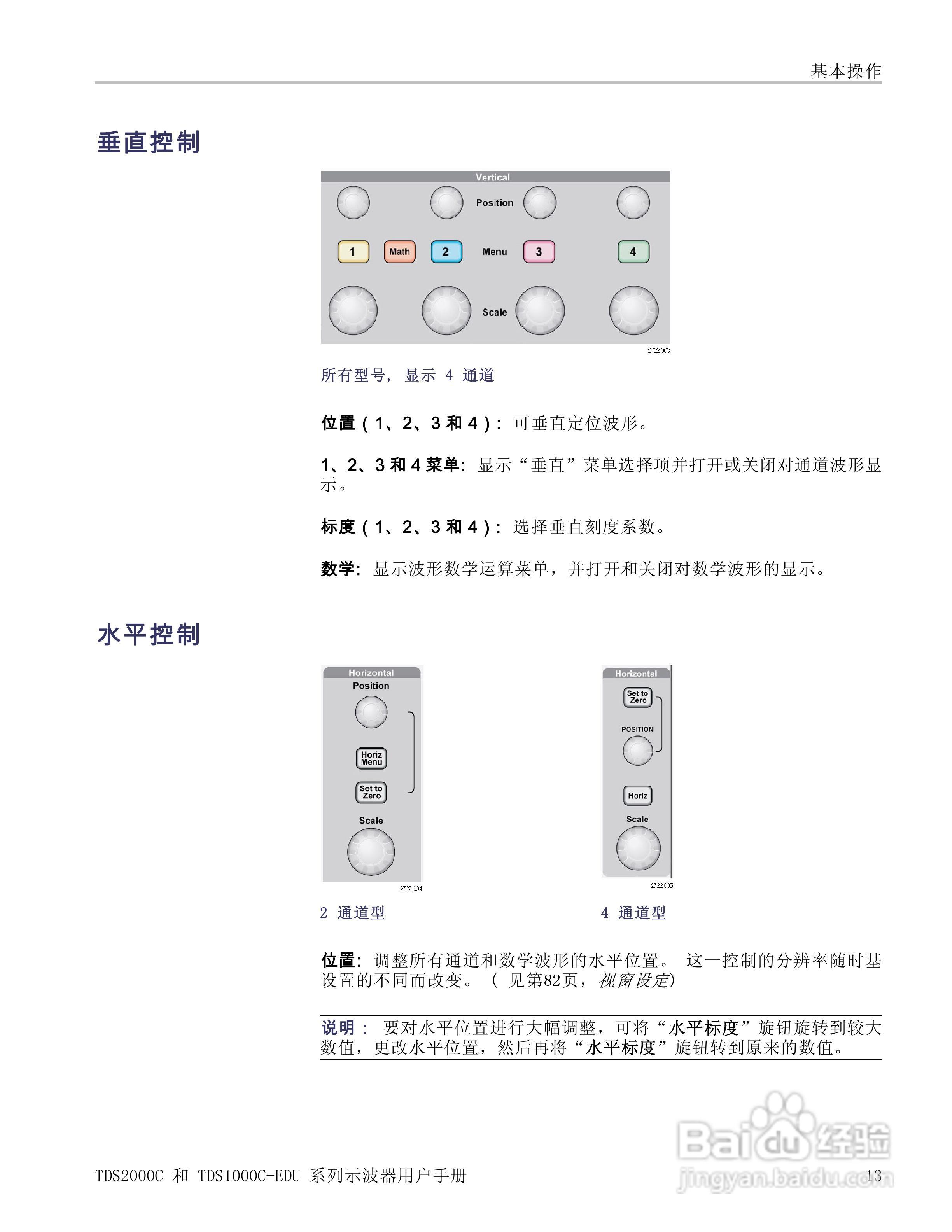 泰克TDS1012C-EDU数字存储示波器用户手册:[4]