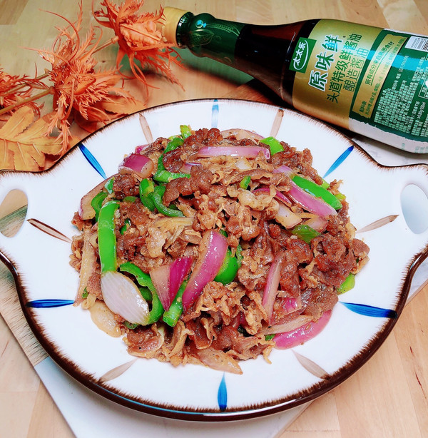 孜然黑椒羊肉卷