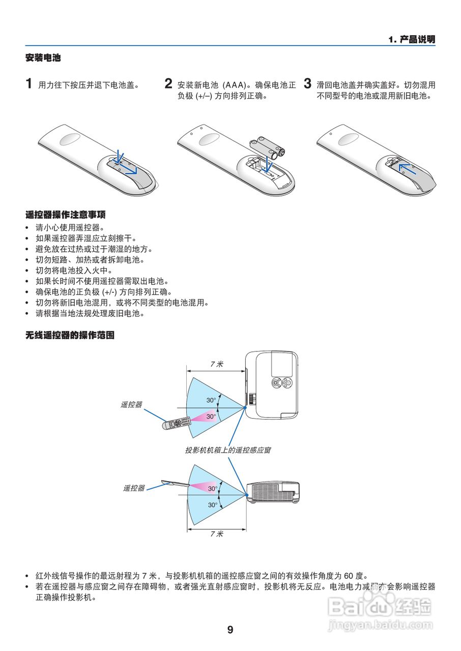 日电NP-M311W+投影机说明书:[2]