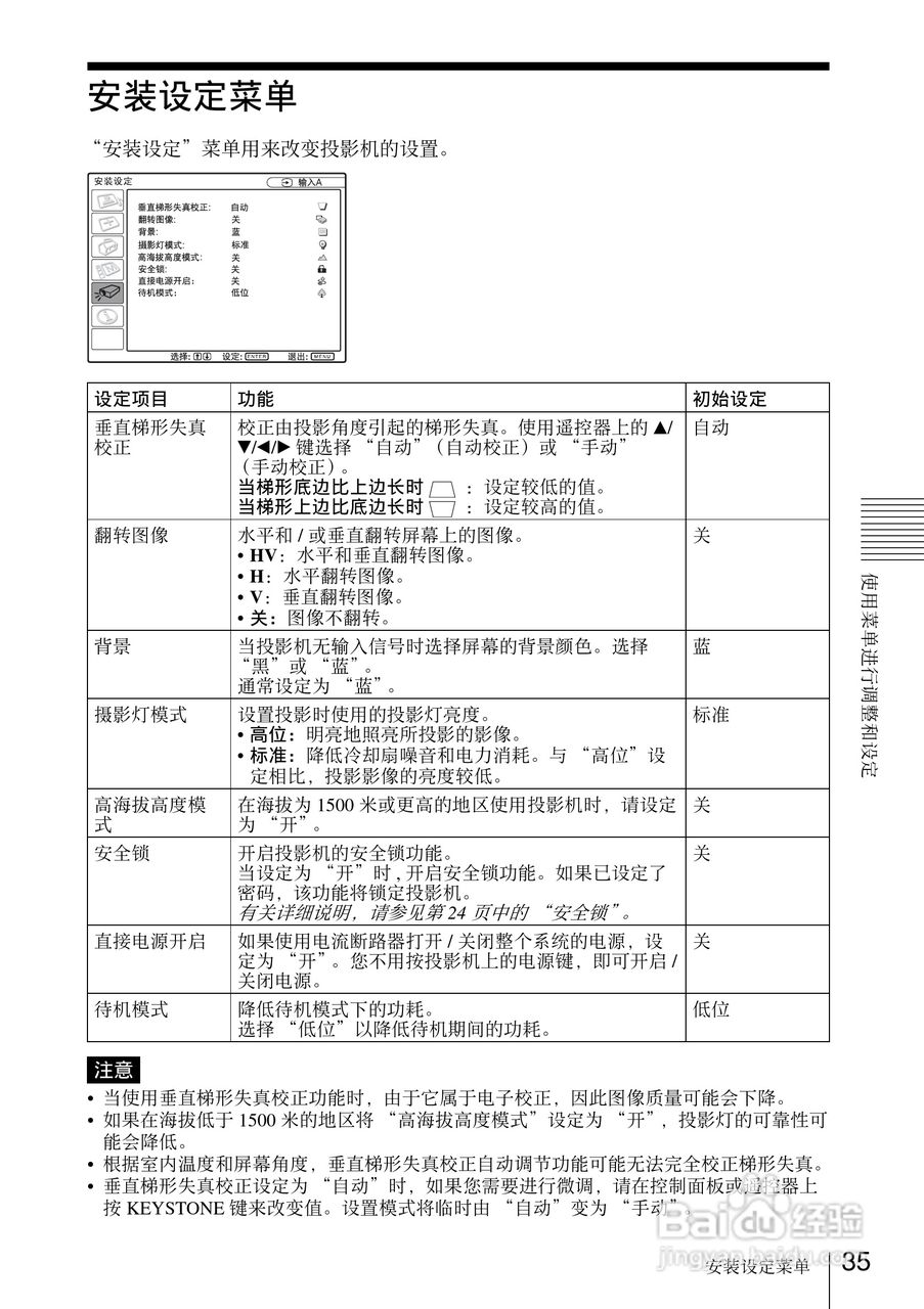 SONY VPL-EW7投影机说明书:[4]