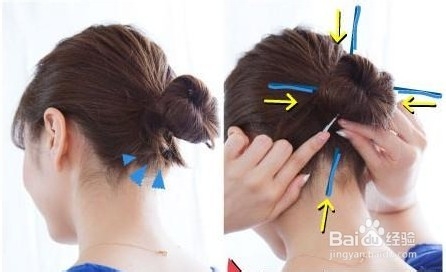 女生短发俏皮丸子头扎法图解
