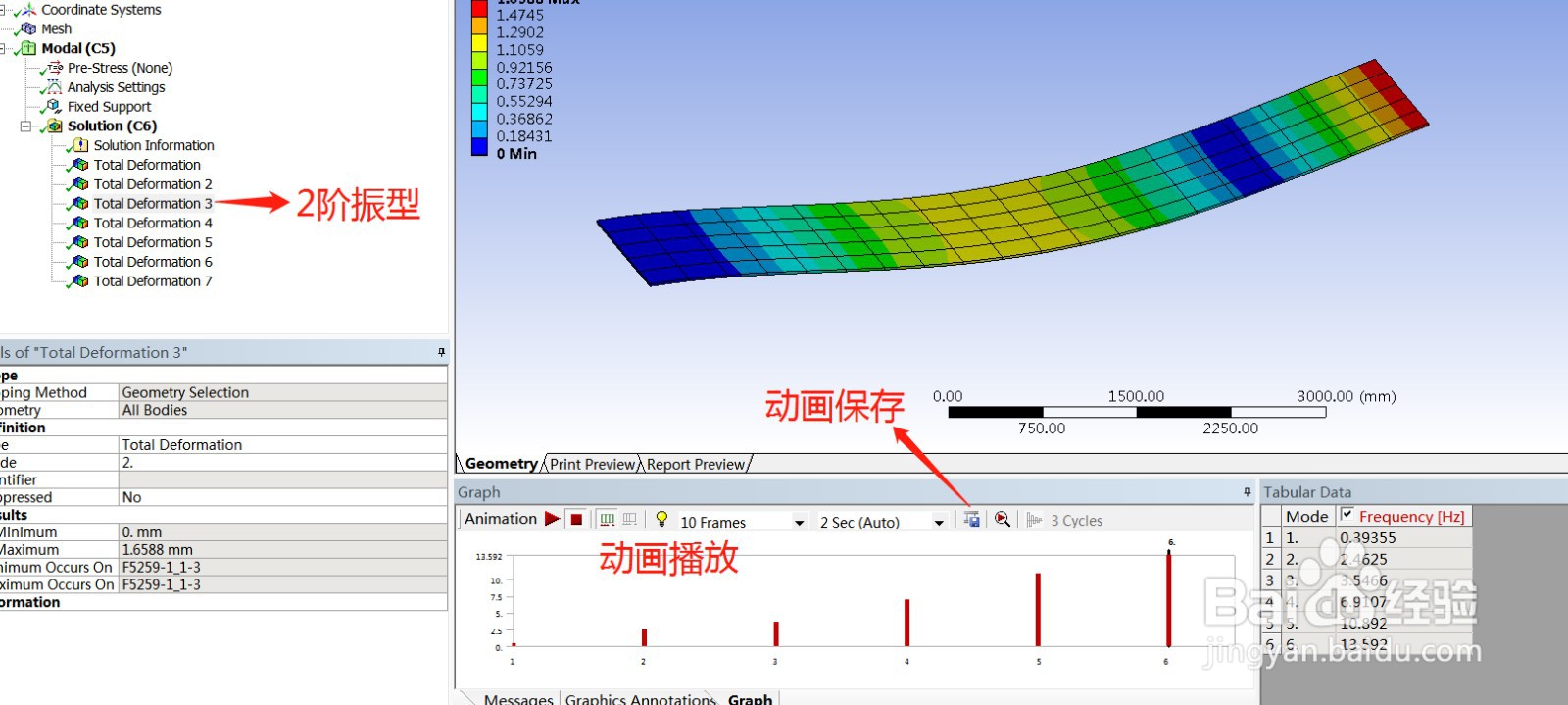 ansys workbench模态分析及动画制作