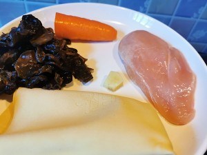 鸡胸肉豆皮卷