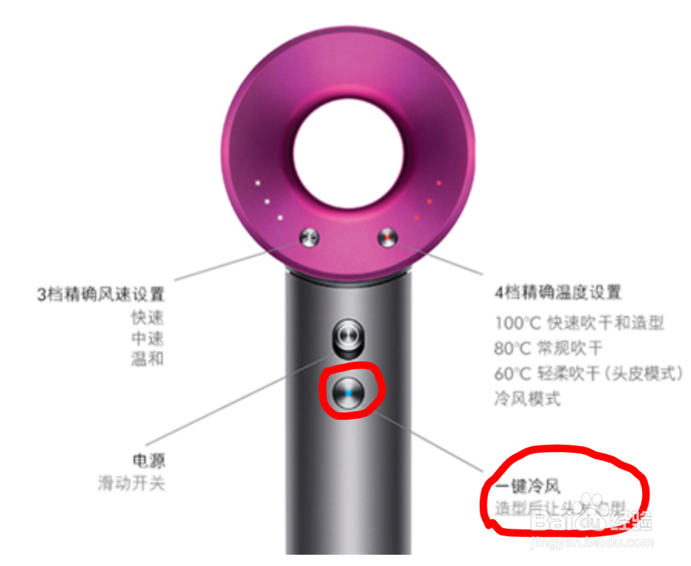 戴森吹风机使用教程