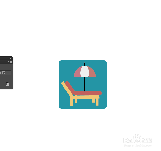 Ai简单绘制海滩上的小图标