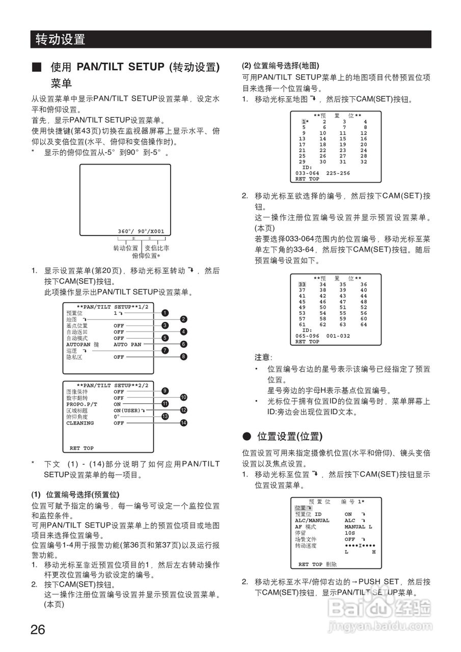 Panasonic WV-CS950彩色闭路监控摄像机使用说明书:[3]