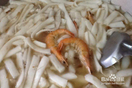 鲜虾肉片粿仔条——汤