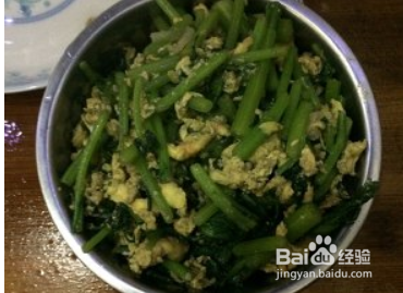 家常茼蒿炒鸡蛋