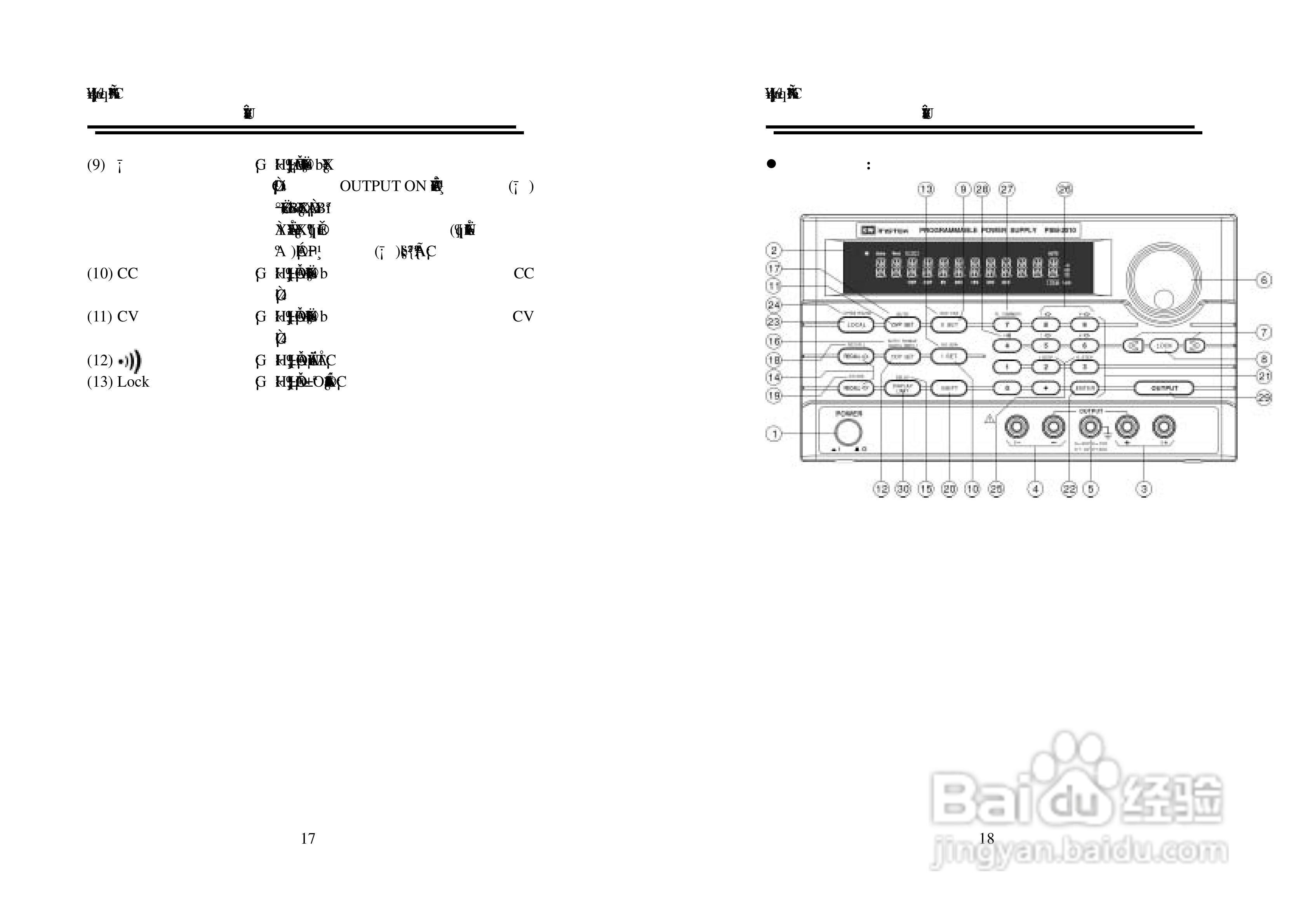 固纬PSM-3004可编程线性直流电源使用说明书:[1]