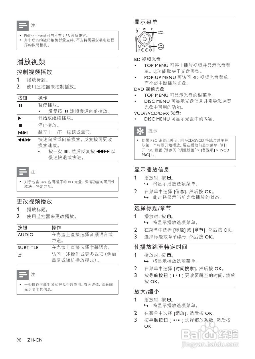 飞利浦BDP9600蓝光光盘播放机使用说明书:[1]
