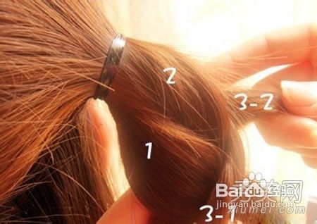 鱼骨辫花环侧扎发详细步骤图解