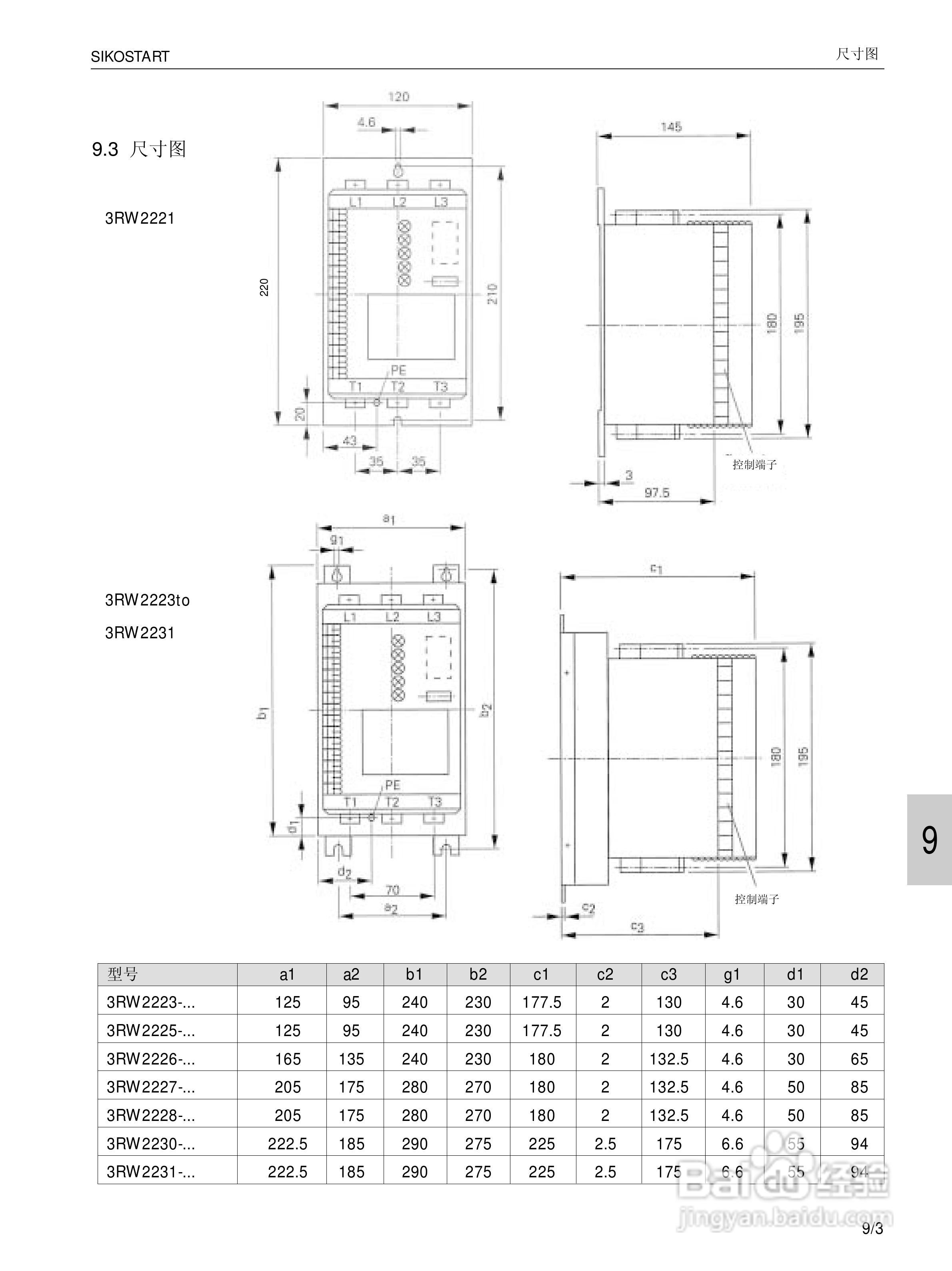 SIEMENS 3RW22电子式软起动器说明书:[9]